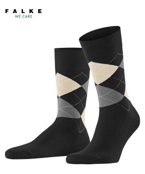 Calzini Uomo Falke Sensitive Argyle Socks Nere | JIKU71890