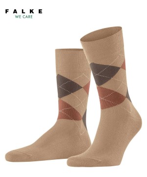 Calzini Uomo Falke Sensitive Argyle Socks Beige | LPRN83429