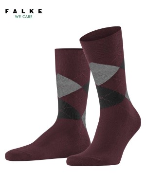 Calzini Uomo Falke Sensitive Argyle Socks Rosse | LUOI42019