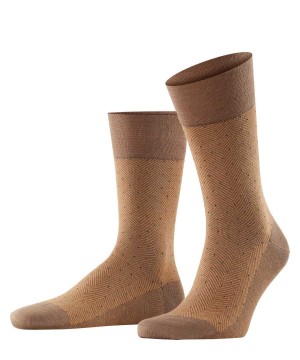 Calzini Uomo Falke Sensitive Herringbone Socks Marroni | FHPE45326