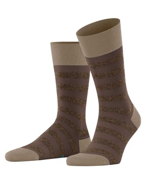 Calzini Uomo Falke Sensitive Mapped Line Socks Marroni | GSKQ64109