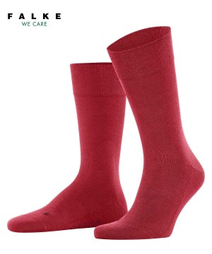 Calzini Uomo Falke Sensitive New York Socks Rosse | VMRP13406