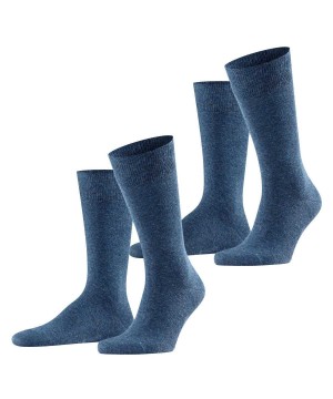 Calzini Uomo Falke Swing 2-Pack Socks Blu | YMGX19348