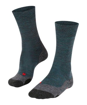 Calzini Uomo Falke TK2 Explore Melange Trekking Socks Verdi | SZWX16728