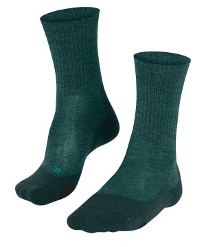 Calzini Uomo Falke TK2 Explore Wool Trekking Socks Verdi | ZOJF54289