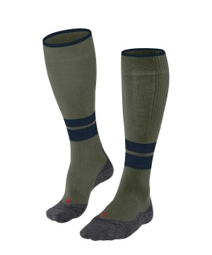 Calzini Uomo Falke TK Compression Energy Trekking Knee-high Socks Verdi | ZNQS73520