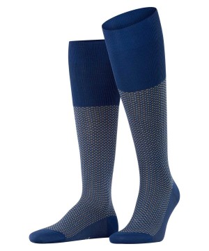 Calzini Uomo Falke Uptown Tie Knee-high Socks Blu | BRKN21397