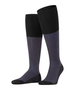 Calzini Uomo Falke Uptown Tie Knee-high Socks Nere | EOCZ38607