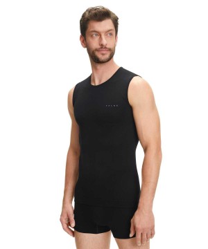 Functional Underwear Uomo Falke Singlet Warm Nere | WVQZ82706