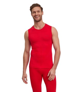 Functional Underwear Uomo Falke Singlet Warm Rosse | XNIP42031