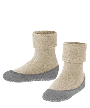 House Socks & Slippers Bambino Falke Cosyshoe Teens Slippers Beige | NFRU36871