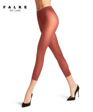 Leggings & Capri Donna Falke Pure Matt 50 DEN Capri Rosse | GXUY17602