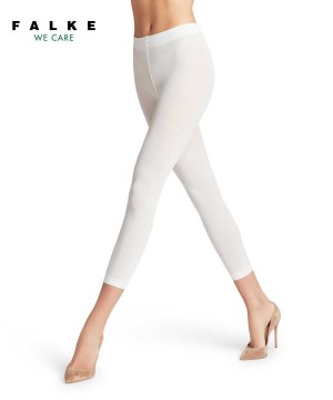 Leggings & Capri Donna Falke Pure Matt 50 DEN Capri Bianche | CODI85736