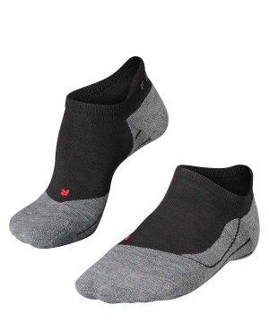 No Show Socks Uomo Falke RU4 Endurance Invisible Running Invisibles Nere | TMNH83401