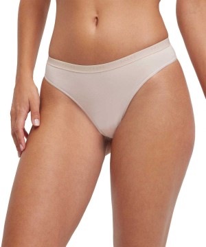 Panties & Slips Donna Falke 2-Pack Thong Daily Comfort Beige | POMG75391