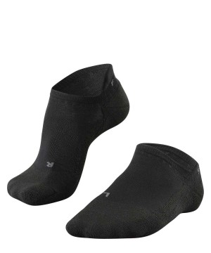 Sports Socks Donna Falke GO2 Invisible Golf Invisibles Nere | JPKZ29146