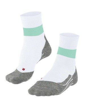 Sports Socks Donna Falke RU Compression Stabilizing Running Socks Bianche | XVTH29103