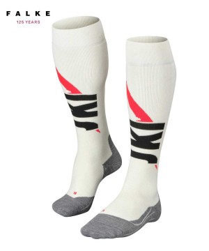 Sports Socks Donna Falke SK4 125 Years Skiing Knee-high Socks Bianche | IMKY72604