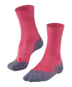 Sports Socks Donna Falke TK5 Wander Trekking Socks Rosse | CQXJ73940