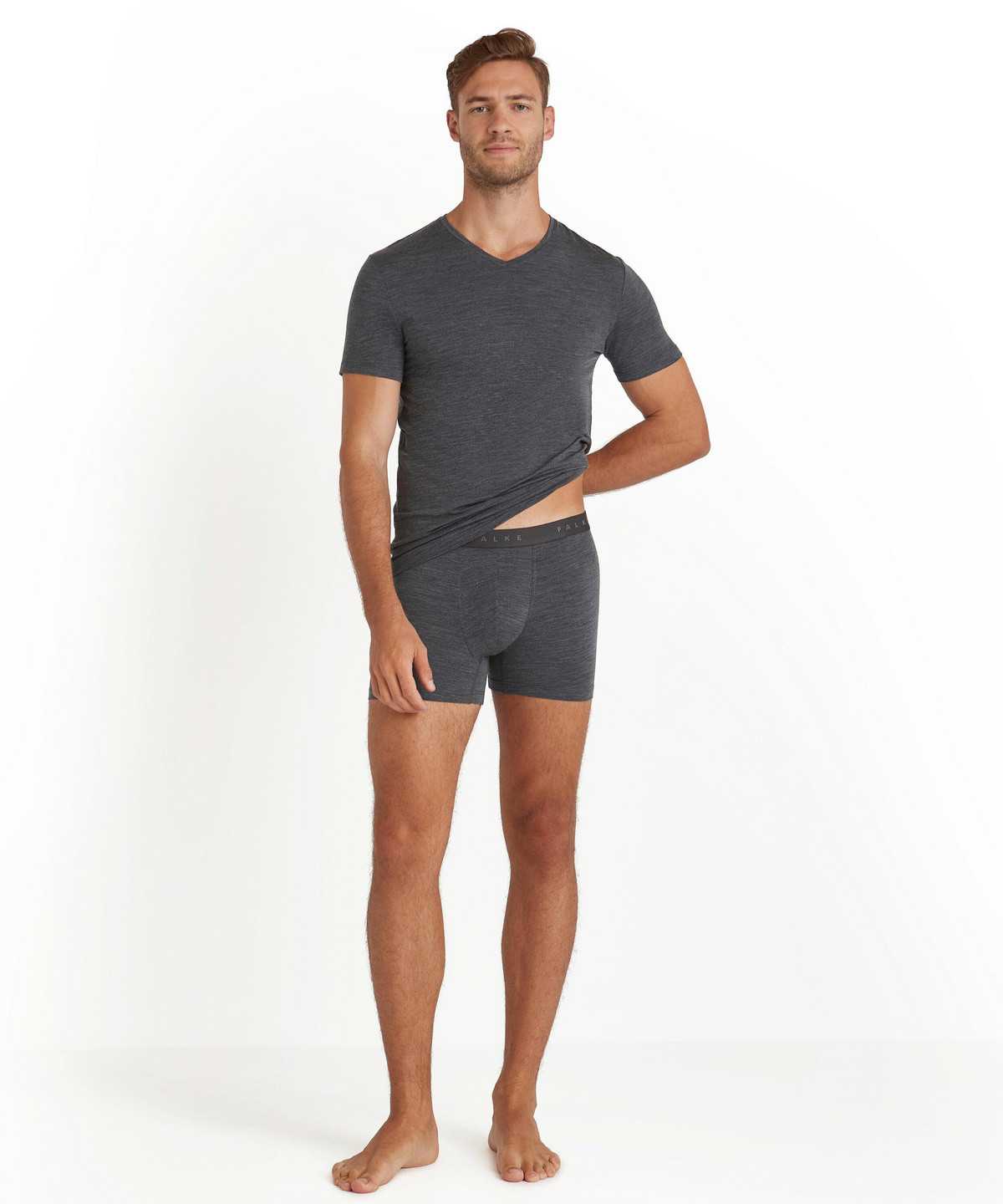 Boxer & Slips Uomo Falke Boxer Daily ClimaWool Grigie | ORSB69042