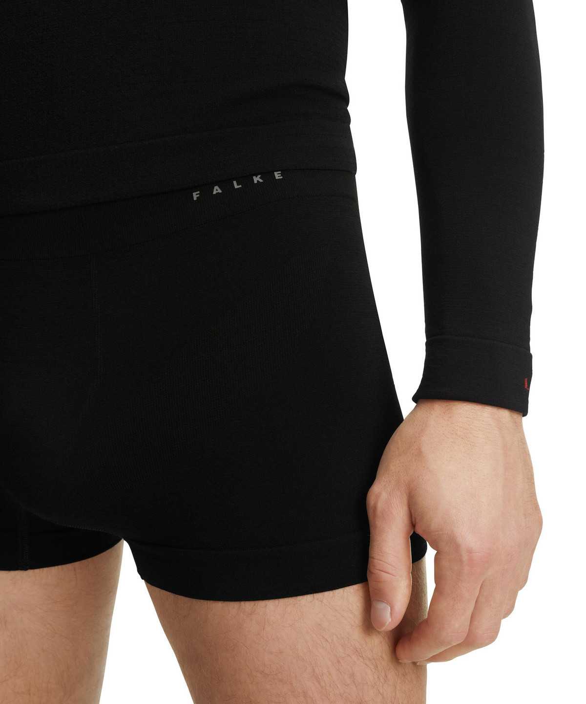 Boxer & Slips Uomo Falke Boxer Wool-Tech Light Nere | JEZS05841