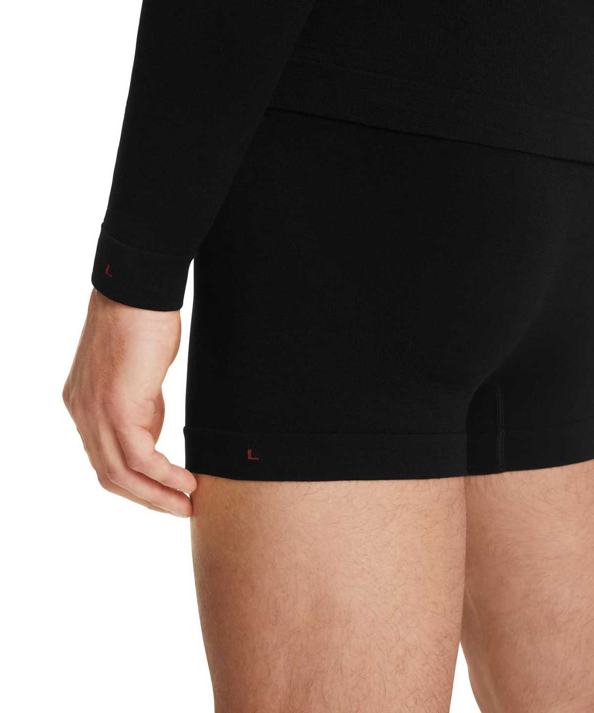 Boxer & Slips Uomo Falke Boxer Wool-Tech Light Nere | JEZS05841