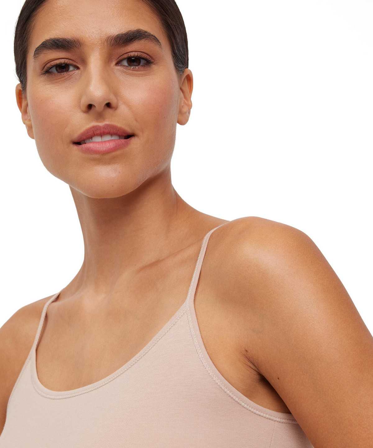 Bras & Tops Donna Falke Top Round-neck Daily Climate Control Marroni | INEO12853