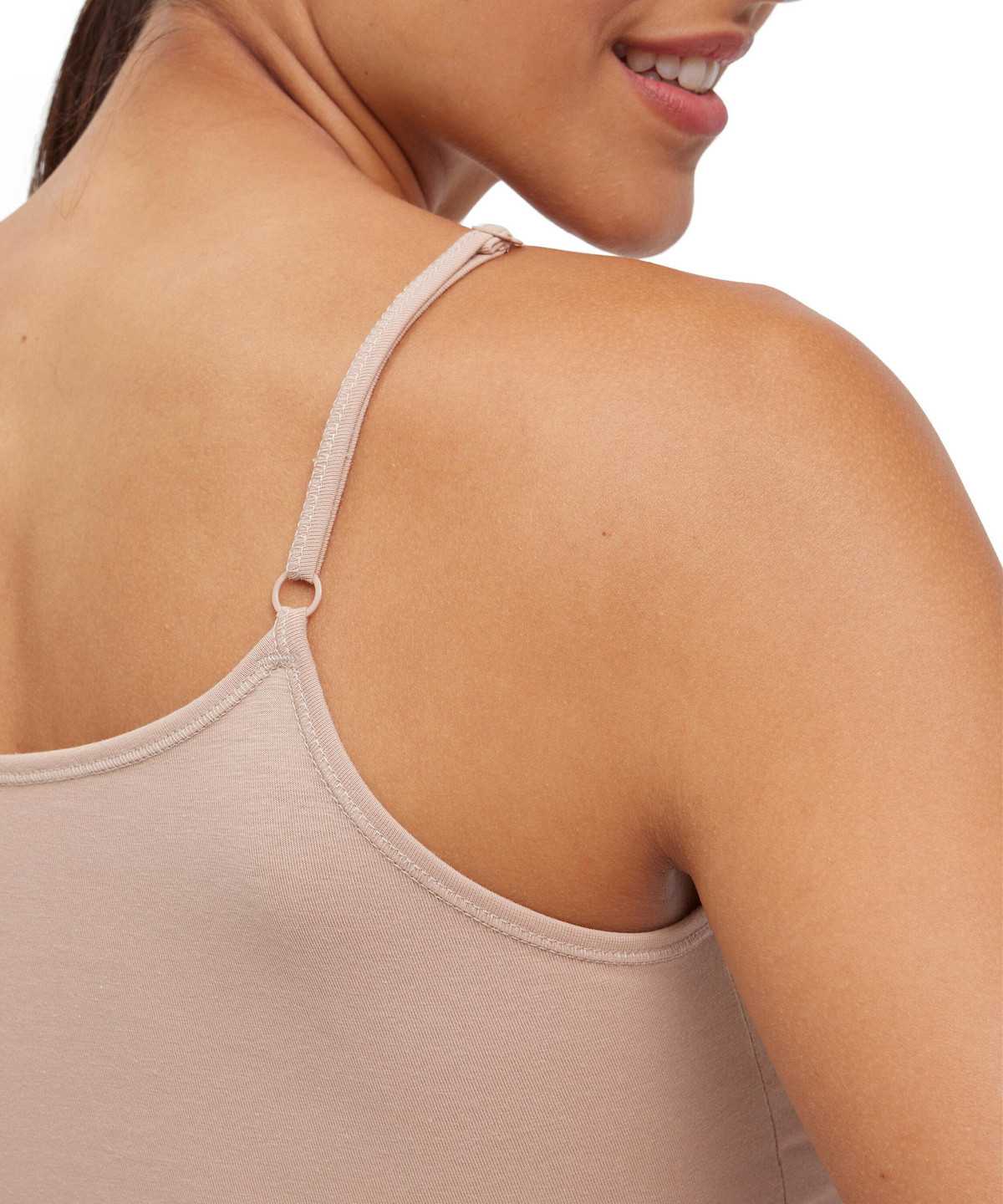 Bras & Tops Donna Falke Top Round-neck Daily Climate Control Marroni | INEO12853