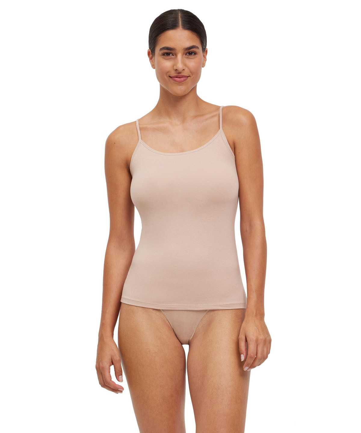 Bras & Tops Donna Falke Top Round-neck Daily Climate Control Marroni | INEO12853