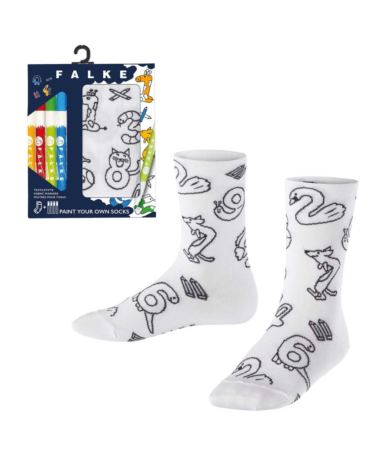 Calzini Bambino Falke Animal Number Paint Set Socks Bianche | TMJG15407