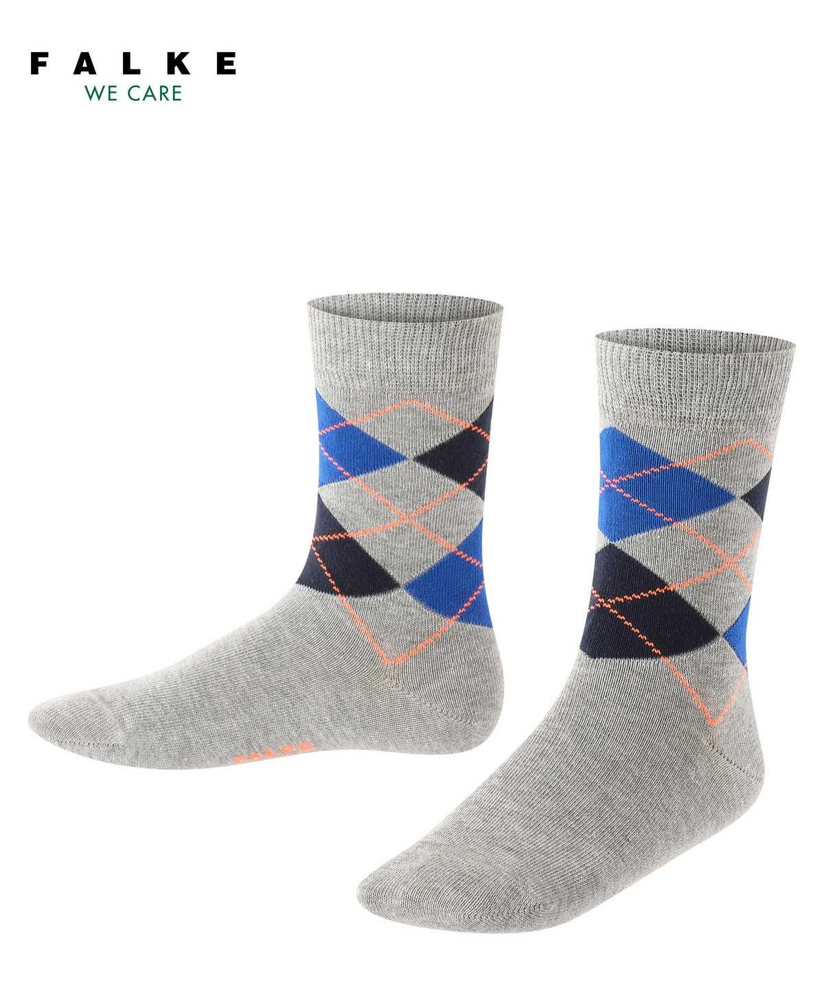 Calzini Bambino Falke Classic Argyle Socks Grigie | SBGW03798