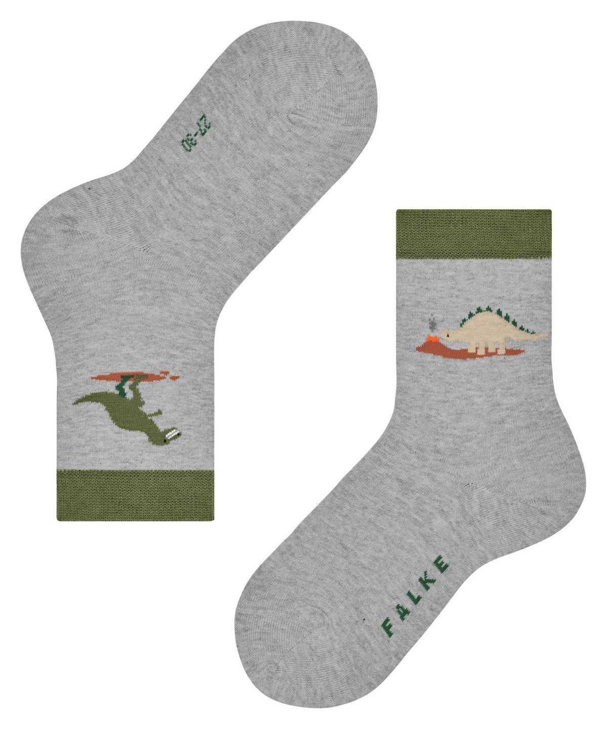 Calzini Bambino Falke Dinosaurs Socks Grigie | QCFL13597