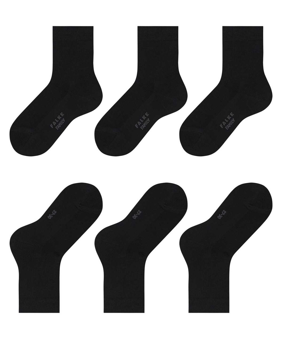 Calzini Bambino Falke Family 3-Pack Socks Nere | KQGW03457