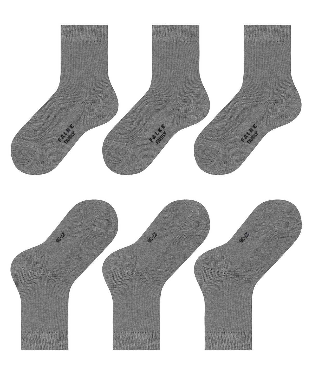 Calzini Bambino Falke Family 3-Pack Socks Grigie | MDYS23681