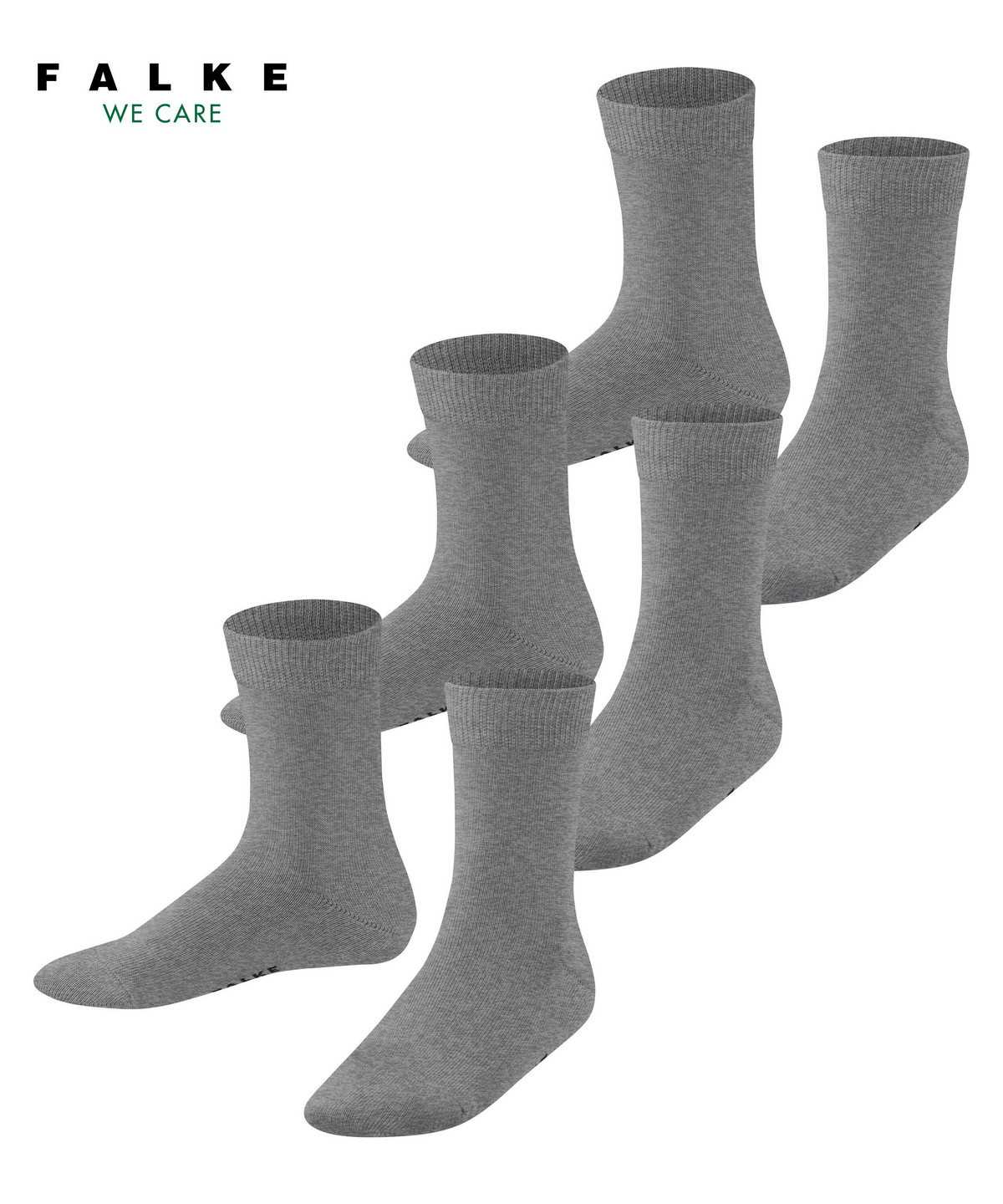 Calzini Bambino Falke Family 3-Pack Socks Grigie | MDYS23681