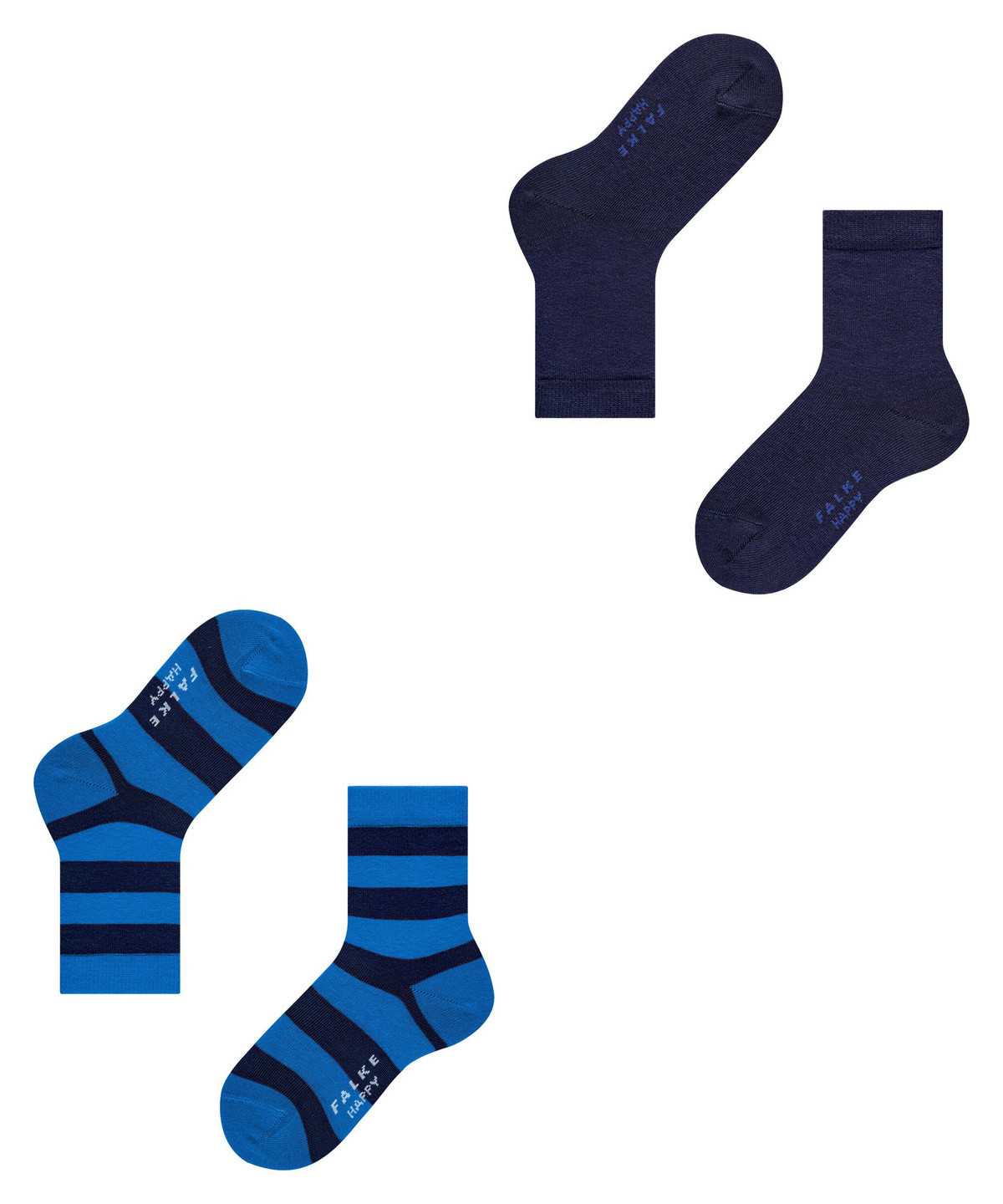 Calzini Bambino Falke Happy Stripe 2-Pack Socks Nere | GWJV31608