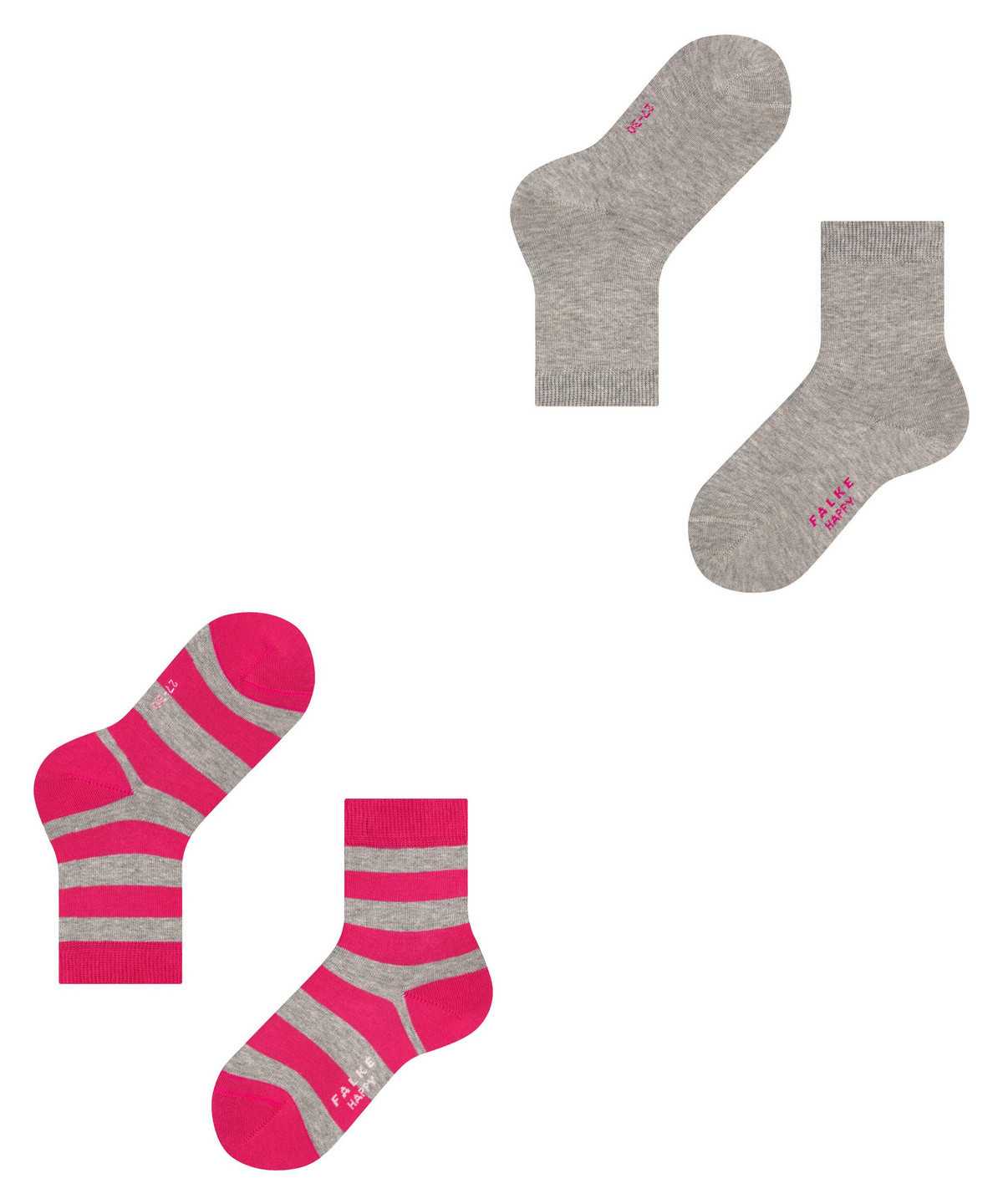 Calzini Bambino Falke Happy Stripe 2-Pack Socks Grigie | AIRP76304