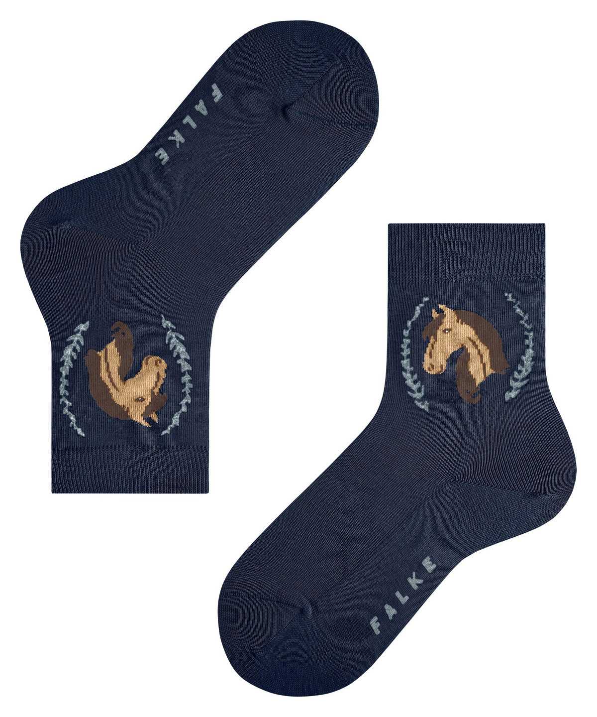 Calzini Bambino Falke Horse Socks Blu | GTOI59261