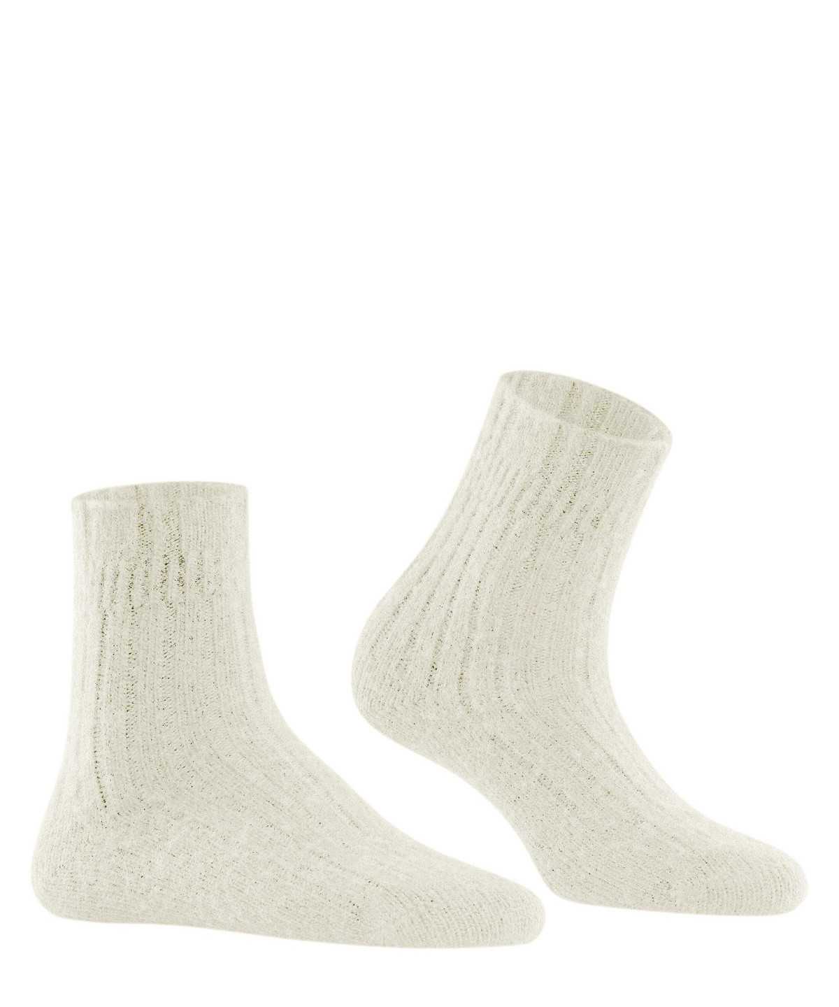 Calzini Donna Falke Bedsock Rib House socks Bianche | KQAT14807