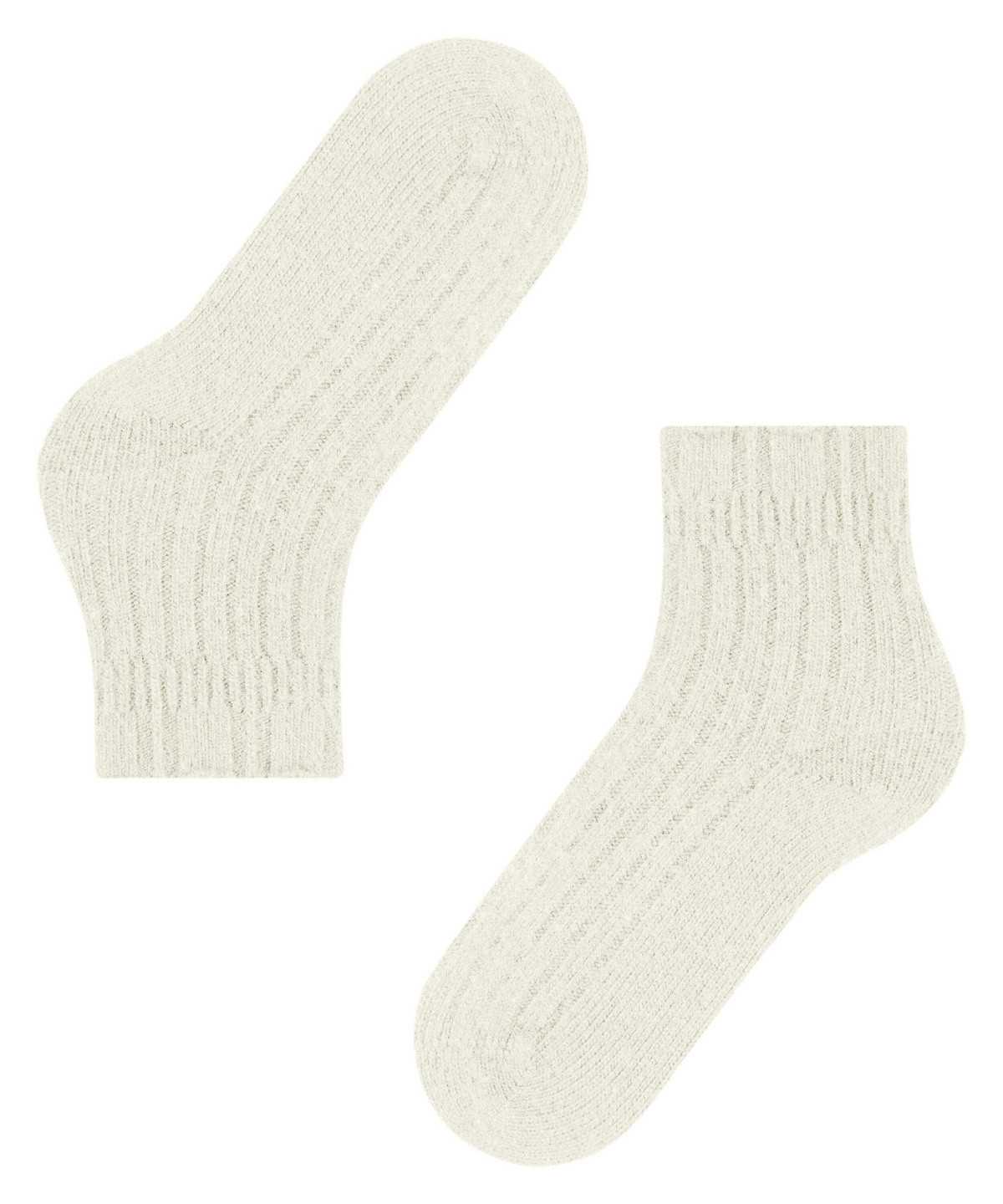 Calzini Donna Falke Bedsock Rib House socks Bianche | KQAT14807