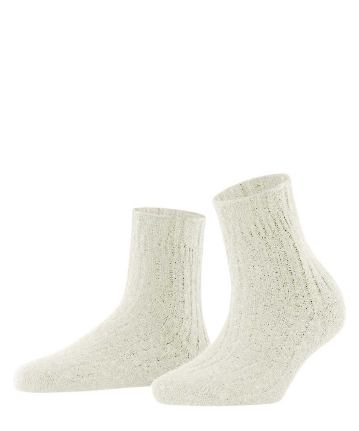 Calzini Donna Falke Bedsock Rib House socks Bianche | KQAT14807