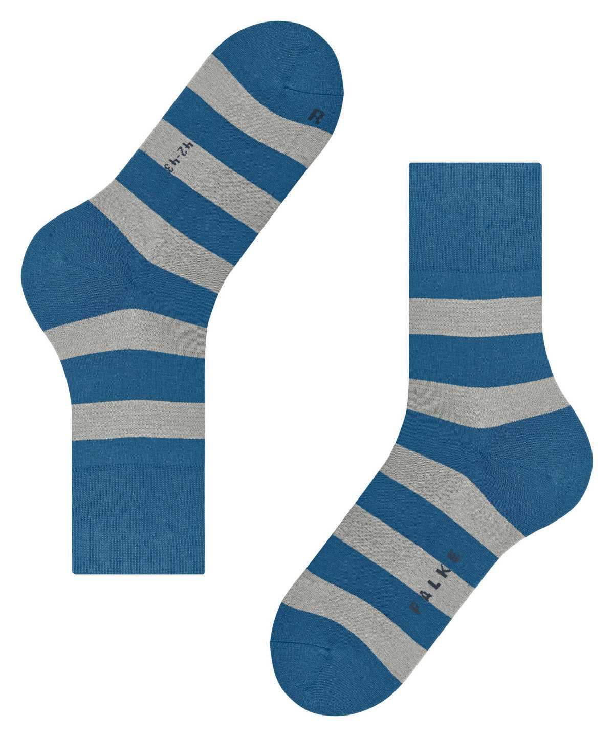 Calzini Donna Falke Block Stripe Socks Blu | VQZT04683