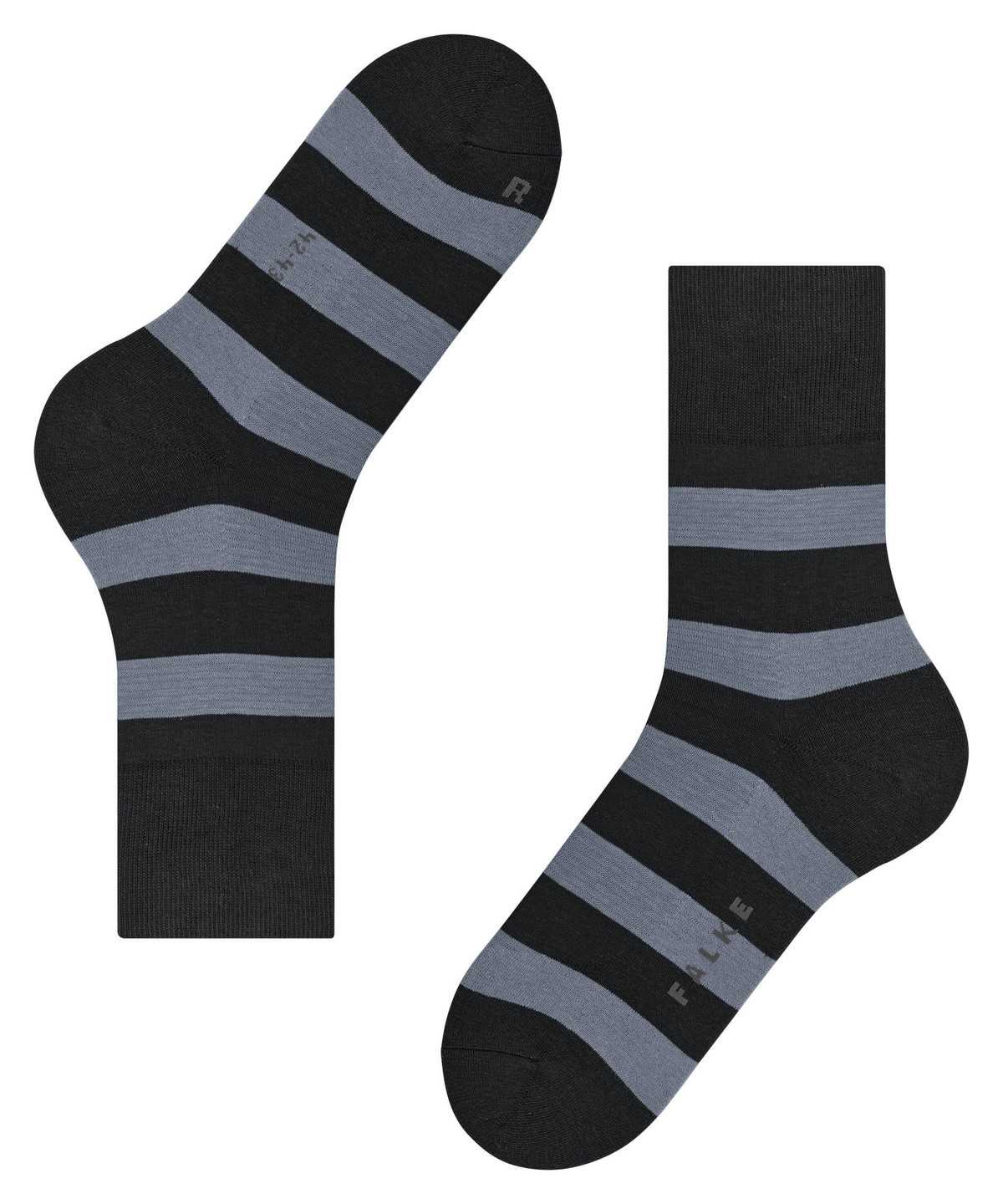 Calzini Donna Falke Block Stripe Socks Nere | RZMN74360