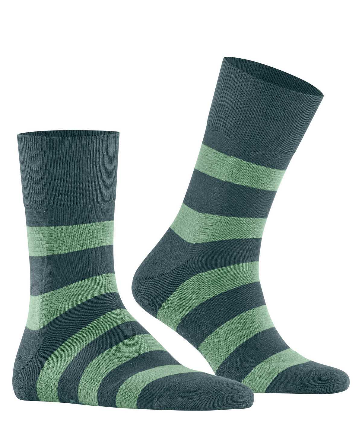 Calzini Donna Falke Block Stripe Socks Verdi | ELND29341