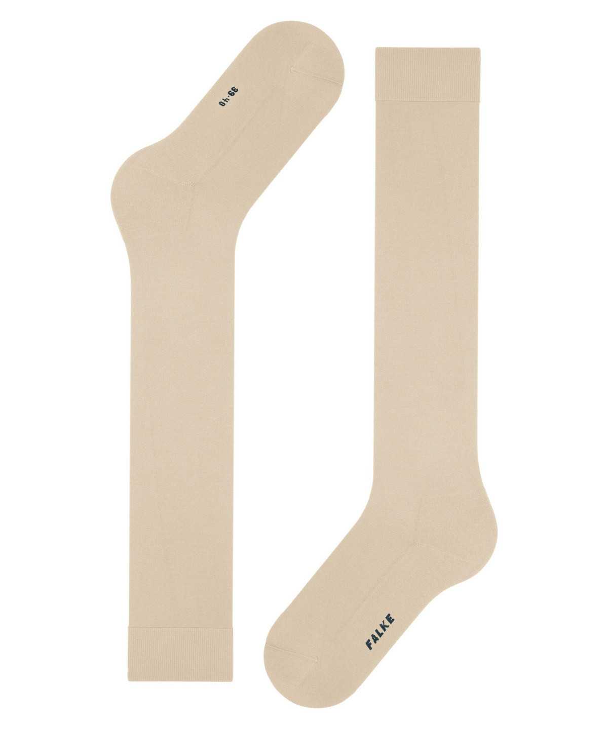 Calzini Donna Falke ClimaWool Knee-high Socks Beige | PEIG81429