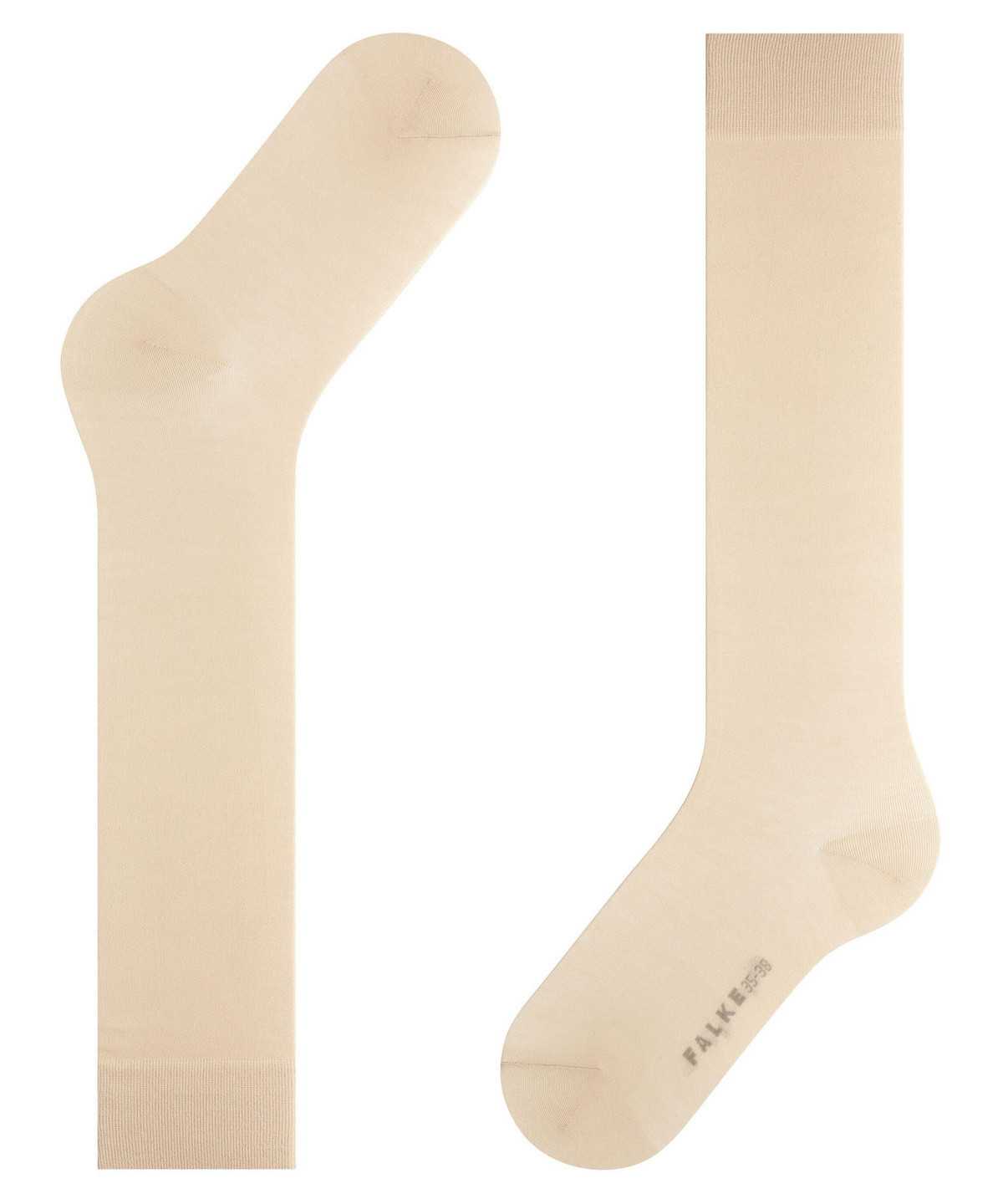 Calzini Donna Falke Cotton Touch Knee-high Socks Beige | UBLZ01894