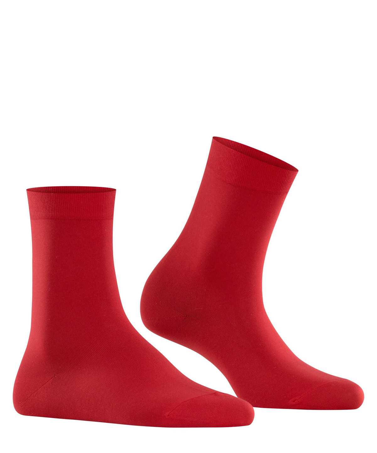 Calzini Donna Falke Cotton Touch Socks Rosse | JERC80659