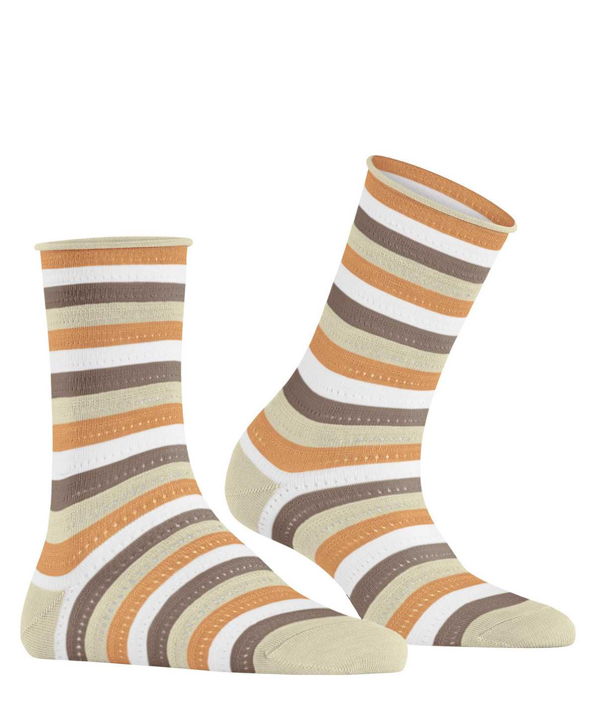 Calzini Donna Falke Dopamine Stripe Socks Beige | CRDS67521