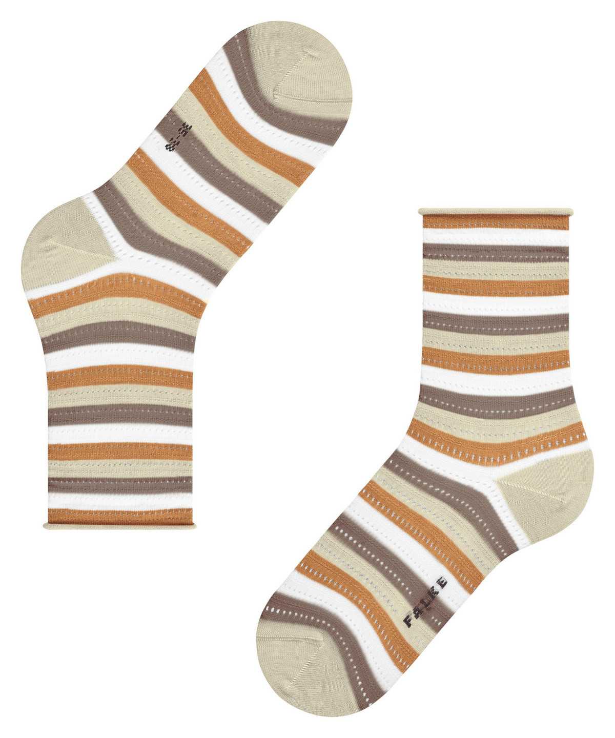 Calzini Donna Falke Dopamine Stripe Socks Beige | CRDS67521