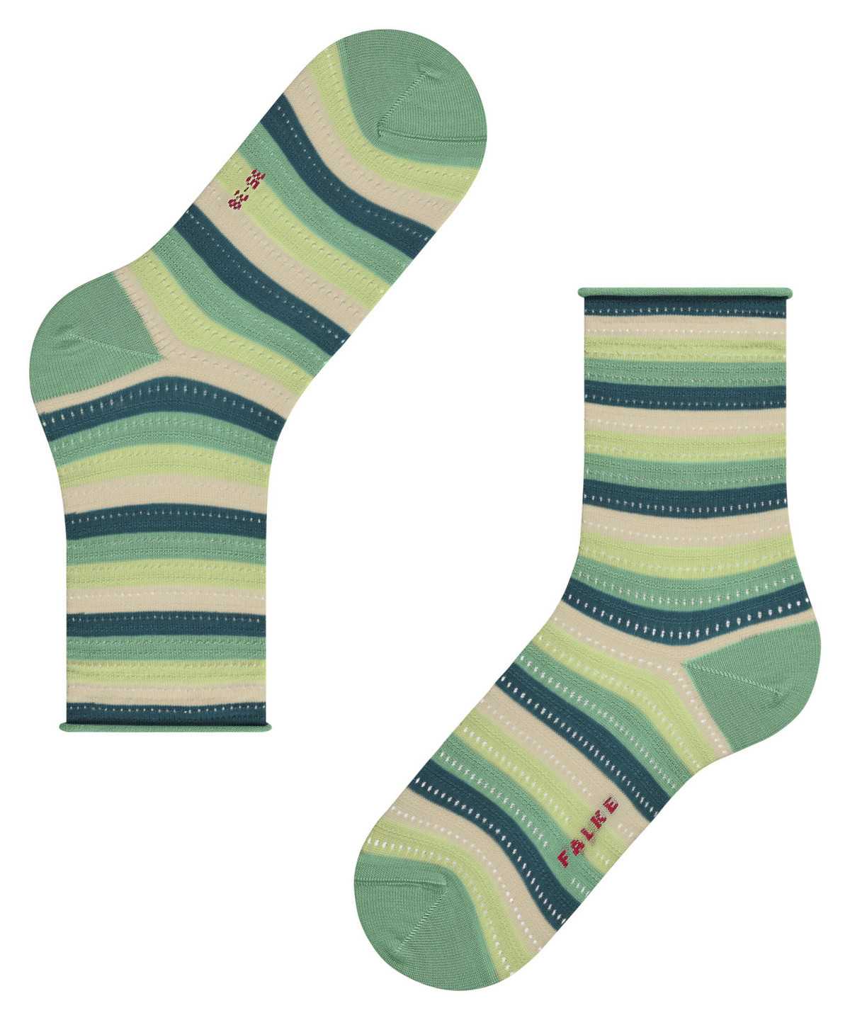 Calzini Donna Falke Dopamine Stripe Socks Verdi | HDGI90627